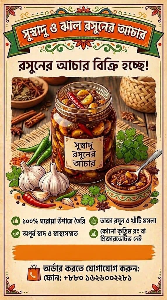 রসুনের আচার (২৫০ গ্রাম)